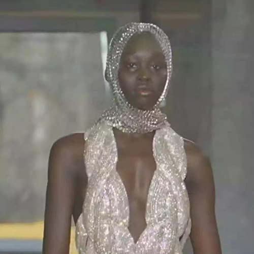 Tocado de boda con cristales de imitación y borla larga de caída elegante 6