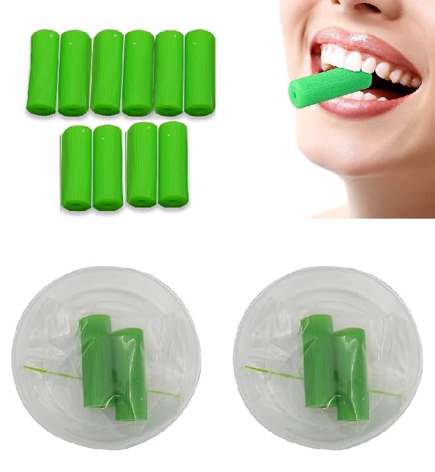 Dentosmile Chewies Seater in Mint Green Colour for Aligner ChewChompers Trays (Pack Of 10 Pcs)