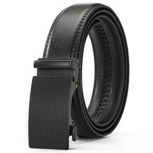 Man's Genuine Leather Ratchet Belt, Suitable for Busines