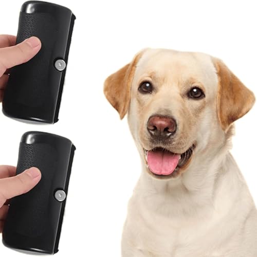 Pfotenmond Fellwunder Bürste - Professionelle Fellpflege für Hunde & Katzen mit Komfortgriff - 2er Set für Effektive Unterwollentfernung