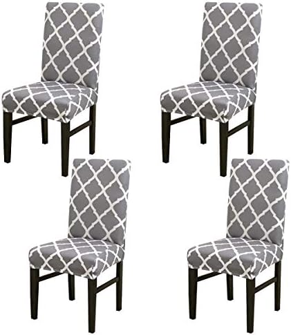 LiveGo Velvet Dining Chair Covers Set of 4, 6 Stretch Removable Washable Dining Chair Slipcover Super Soft Protector for Seat Covers for Wedding Party Dining Room Home Decor (Emerald, Pack of 6)