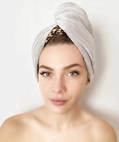 Ariadni Hair Towel Turban, Bamboo Microfiber, Silk, Quick Dry, Hair Towel Wrap, Super Absorbent, Lightweight, Dry Hair Caps With Button, Bath, For Women, Curly Hair/Long Hair/Thick Hair #TOP4