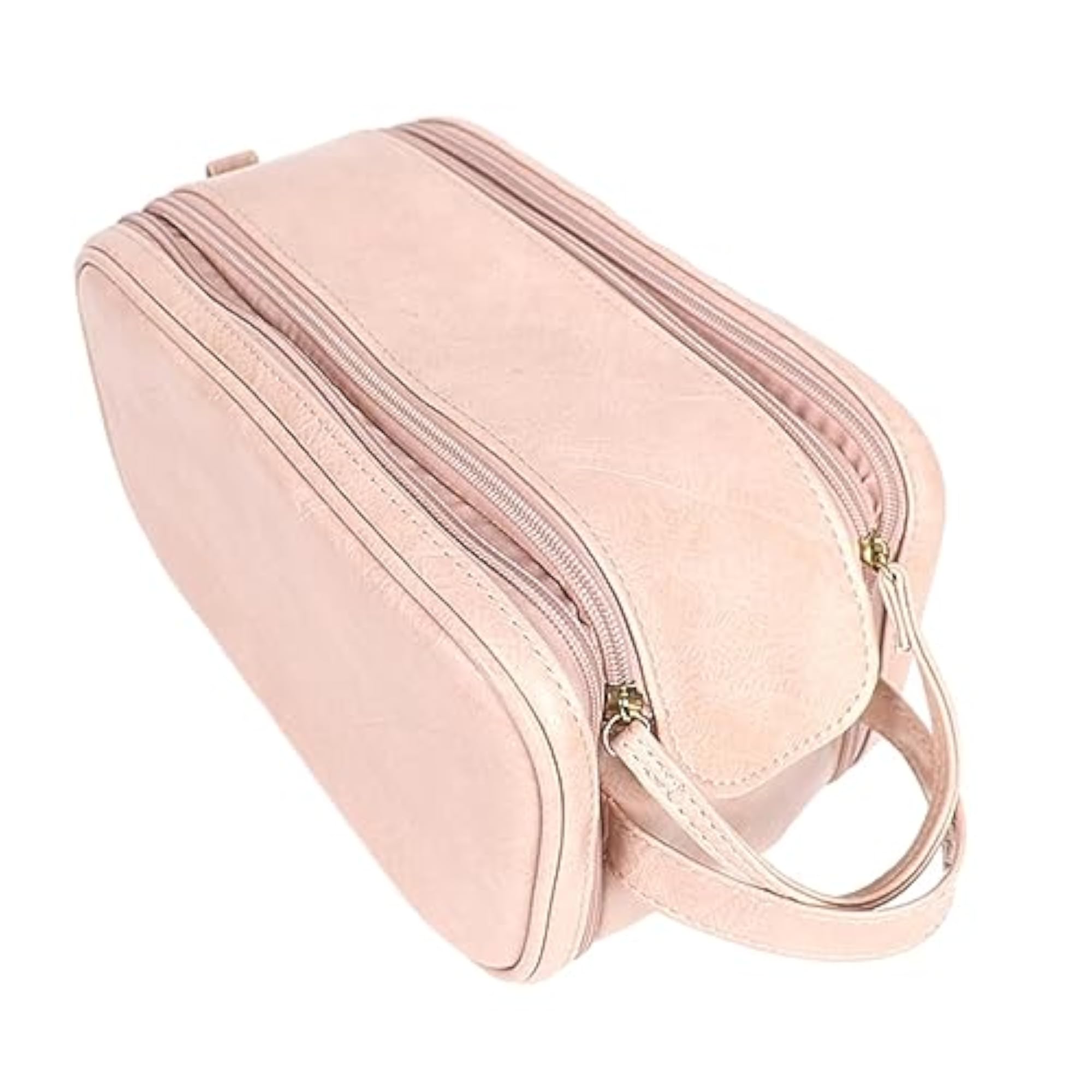 Portable Makeup Bag, Toiletry Bag for Blush and Brushes, Pink