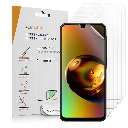 kwmobile Screen Protectors Compatible with Samsung Galaxy A17 4G / 5G Screen Protector - 6x Ultra-Clear Transparent Phone Films