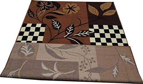 Image of Floral Multi Design BCF Area Rug, 5x7 Feet