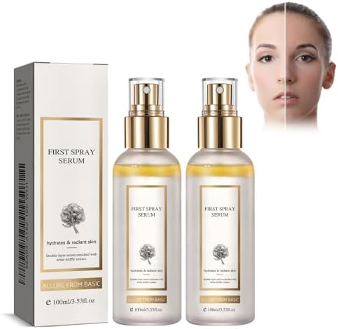 2PCS Suero Facial De Trufa Blanca, Esencia Facial Hidratante y Refrescante, Suero Facial Rehidratante y Revitalizante, Suero en Spray Inicial de Trufa Blanca, Bruma Facial Hidratante
