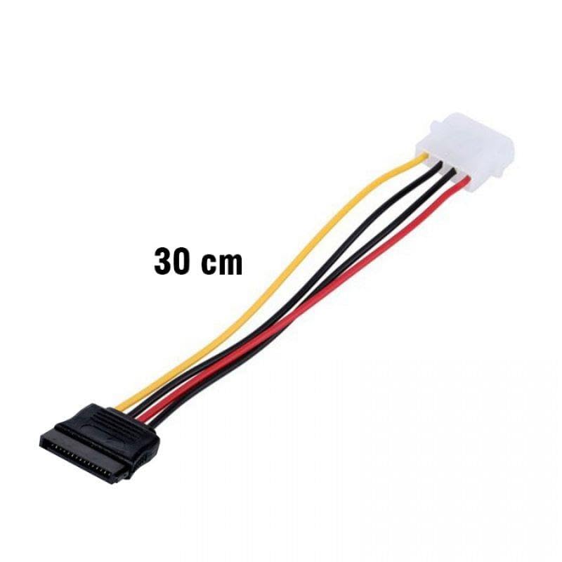 30 cm 4 pin erkek molex to 15 pin dişi sata power kablo