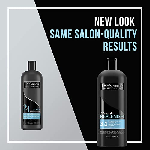 Image of TRESemme 3 in 1 Clean & Replenish Shampoo +Conditioner + Detangle 828 ml (28 oz), Packaging May Vary