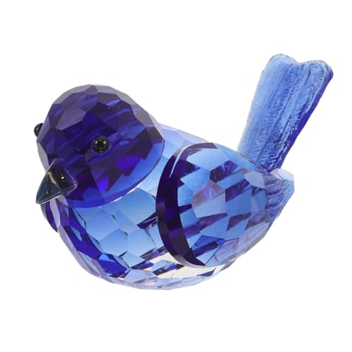 Presse-papiers oiseau en cristal bleu pour organiser vos documents avec style