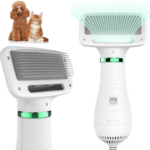 Escova Secadora Elétrica para Animais de Estimação, Massageadora com Filtro Seco para Pet, 135° Ajus