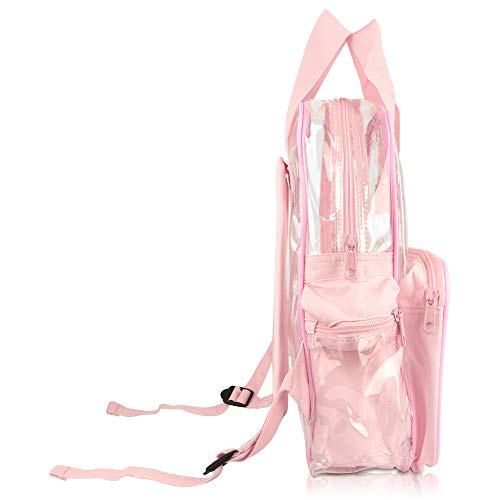 Dalix Small Clear Backpack Bag In Pink #TOP2