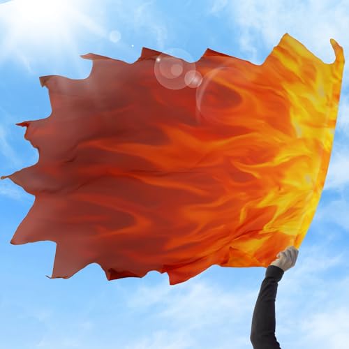 Drapeau prophétique Wucheal pour danse culte et expression corporelle feu
