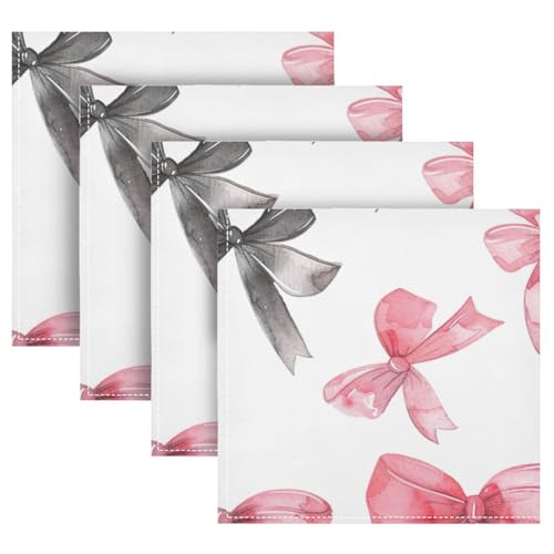 Servilletas de Tela Qilmy Bow Black Pink Pack de 6 50.8x50.8cm miniatura 5