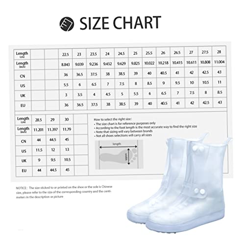Outanaya 1 par de cubiertas impermeables para zapatos de silicona para lluvia, tallo alto, PVC blanco para niños miniatura 2