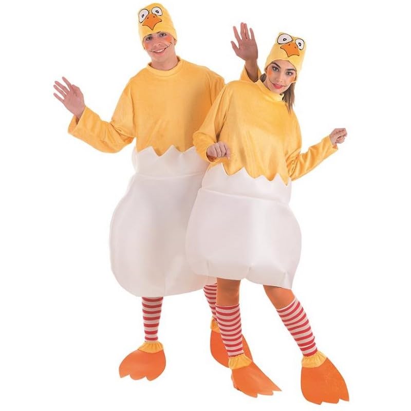 MiDisfraz Disfraz de Pollito Cáscara para Hombre y Mujer Unisex (Adulto M)