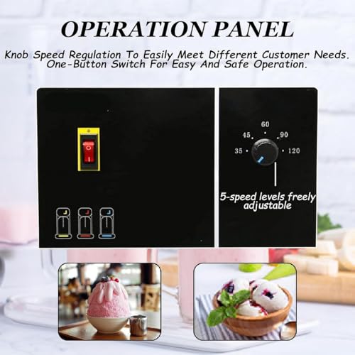 YYJYZH Elektrische Joghurt-Milchshake-Mischmaschine, 3200 U/min Kommerzielle Edelstahl-Fruchteismischmaschine mit 3 Handbechern, für Joghurt, Sorbet