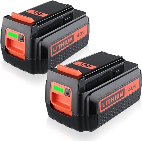 VANTTECH 2 Pack 3.0Ah 40Volt LBX2040 Replacement for Black and Decker 40V Lithium Battery MAX LBXR36 LBX2040 LBXR2036 LBX2540 LBX1540 LST540 LCS1240 LST136W Cordless Power Tool