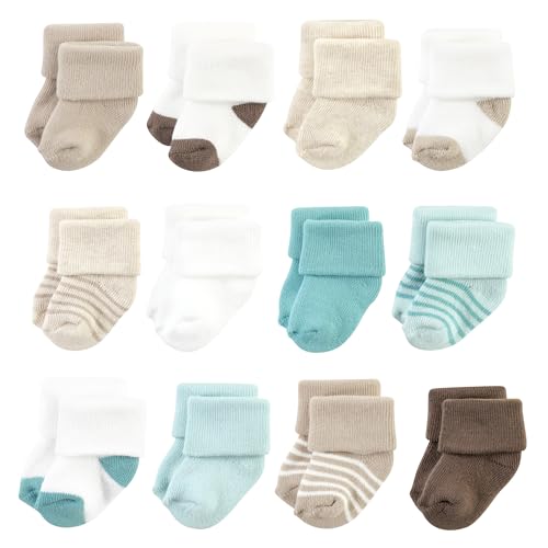 Image of Hudson Baby Baby Girls' Cotton Rich Newborn and Terry Socks