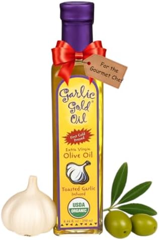 Garlic Gold Organic Extra Virgin Olive Oil Infused with Toasted Garlic
