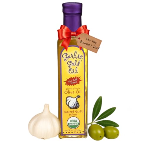 Garlic Gold Organic Extra Virgin Olive Oil Infused with Toasted Garlic
