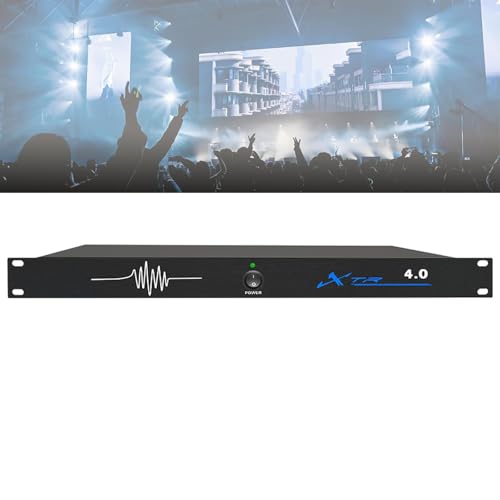 Supresor Profesional de Retroalimentación, Desplazador Digital de Frecuencia Antirrugido para Micrófono, 12 Segmentos con Alta Fidelidad / Nivel 5 Antirrugido Digital, para Sala de Música, Azul, 4 entradas y 4 salidas miniatura 1