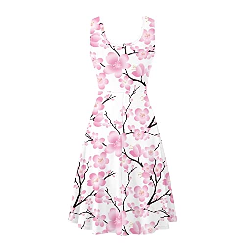 Image of TOADDITDO Womens Summer Sleeveless Tank Dress with 2 Side Pockets XS-4XL Plus Size