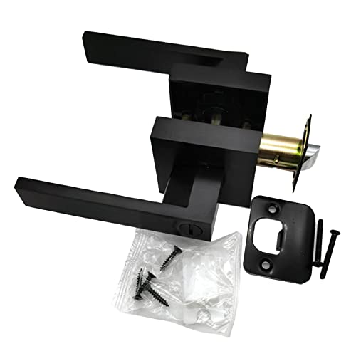 Household Door Lock, Matte Black Smooth Rotating Stable Rust Resistant Universal Lever Lock for Bathroom Privacy Door - Image 2