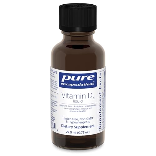 Pure Encapsulations Vitamin D3 Liquid | Supplement to Support Bone Breast Cardiovascular Colon and Immune Health* | 0.75 fl. oz.