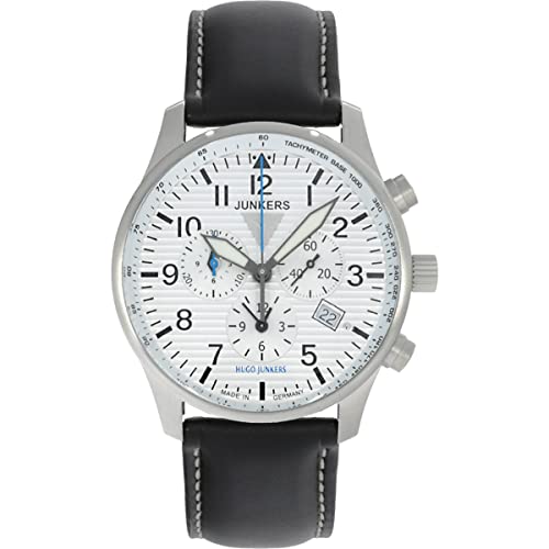 Junkers 66841 - Reloj de caballero, correa de piel color negro