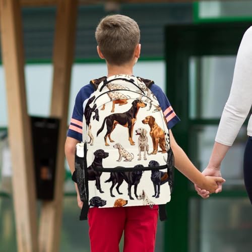Cartables grande capacité imprimé caniche pour ne plus manquer d'espace à l'école - 6