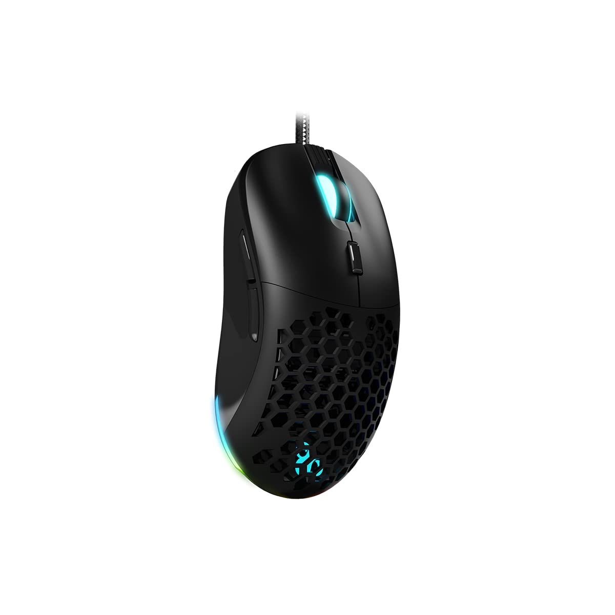 Mouse da gioco professionale Newskill Arakne Tournament, cablato, RGB personalizzabile, sensore ottico, 16000 DPI regolabili, 9 pulsanti programmabili, peso personalizzabile, nero
