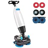 SEDAMORALLY Balayeuse Industrielle Petites autolaveuses, Capacité De Nettoyage De 12 000 Pi²/H,Doubles Brosses Rotatives, Batterie Lithium Rechargeable sans Fil, pour Parquets, Carrelages
