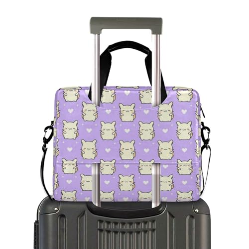 Maletín portátil para laptop 15.6 pulgadas diseño kawaii morado miniatura 4