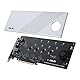 ASUS Hyper M.2 x16 Gen 4 (PCIe 4.0/3.0) unterstützt 4X NVMe M.2 Geräte (2242/2260/2280/22110) bis zu 256 Gbit/s für AMD TRX40 / X570 PCIe 4.0 NVMe RAID und Intel® RAID-Plattform - CPU Funktionen