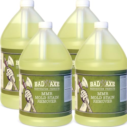 Bad Axe MMR Instant Mold Stain and Mildew Stain Remover - Professional Strength Contractor Grade Cleaning Solution Professional Quality Formula Odor Removal 1 Gallon (4)
