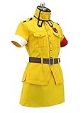 HonRmon Anime Women Seras Victoria Yellow Suit Dress Outfits Uniform Cosplay Costume (Custom Made, Yellow)