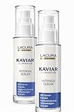 LACURA Kaviar Illumination Intensiv Serum 2x 50ml, Anti-Aging Gesichtsserum mit Kaviarextrakt, Hyaluronsäure und Schneealgen-Extrakt, für Haut ab 40, Feuchtigkeitsspendend