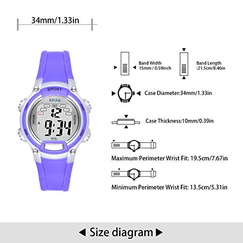 Edillas Kids Digital Watches For Girls Boys,7 Colors Led Flashing Waterproof Wrist Watches For Boys Girls Child Sport Outdoor Multifunctional Wrist Watches With Stopwatch/Alarm For Ages 5-14 #TOP5