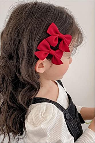Pinzas de cabello con lazo rojo para niñas, 2 piezas miniatura 7