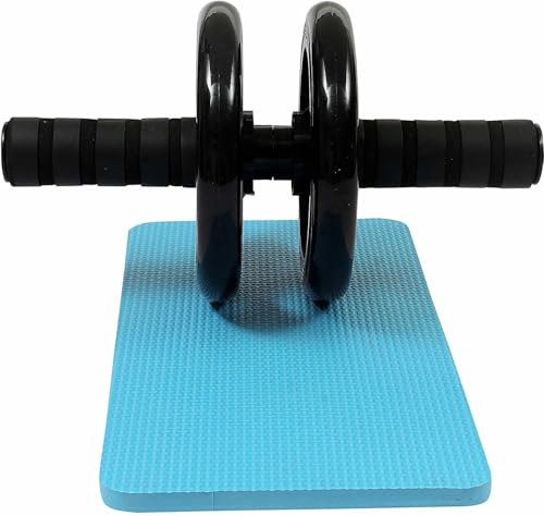 Image of Ab Exerciser,Gym - Multipurpose Fitness Equipment for Men and Women Anti Skid Double Wheel AB Roller Exerciser with Knee Mat Steel Handle