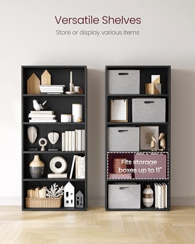 image for VASAGLE CUSTOS Collection - Bookshelf, 5-Tier Bookcase, Book Shelf, Op