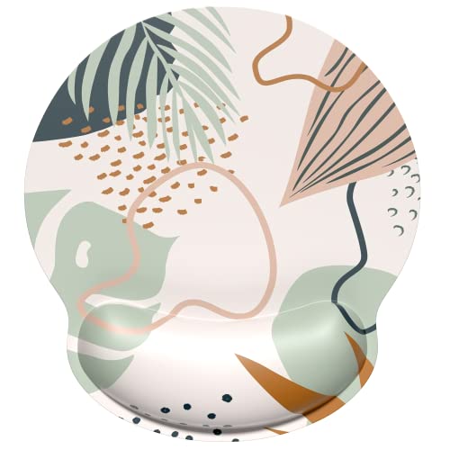 Itnrsiiet Mouse Pad, Mouse Pad Wrist Support Mousepad With Wrist Rest, Mouse Pads For Wireless Ergonomic Cute Desk Decor Desk Accessories For Office, Non-Slip Rubber Base, Tropical Plants #TOP25
