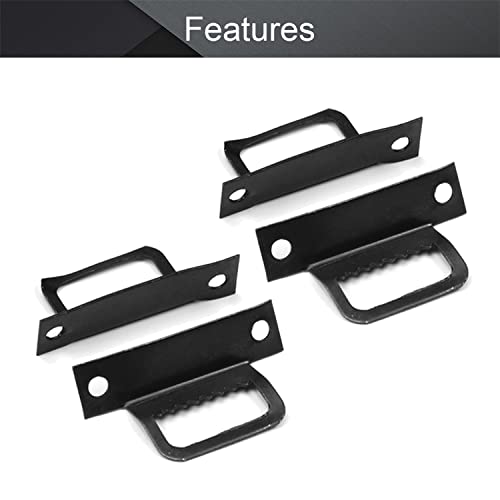 Image of MroMax 200PCS Sawtooth Picture Hangers Iron Picture Hangers 1.26 inch x 0.28 inch Double Hole Picture Frames Hangers for Hanging Clock Paintings Artwork Picture Frame Hook Photos Black