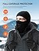 AstroAI Balaclava Ski Mask Winter Fleece Thermal Face Mask Cover for Men Women Warmer Windproof Breathable, Cold Weather Gear for Skiing, Outdoor Work, Motorcycling, Snowboarding, Black-M, 21.5-23