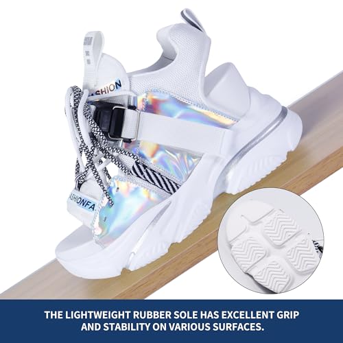 Women's Platform Wedge Sandals, Open-toe Colored Casual Slope Heel Sandals, Lace-up Light Sports Shoes, Muffin Shoes Cushion Slip-on Design Lightweight Comfort3