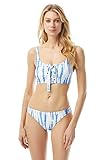 Michael Michael Kors Tie-Dye Daydream Lace-Up Bralette with Grommet Detail and Removable Soft Cups...