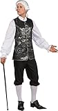 brokat weste herren Brokatweste schwarz/silber Brokatweste Marquis Baron Barock Rokoko Weste schwarz/silber 46 - 60 (54/56)