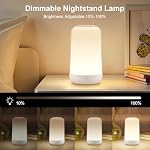 Frideko RGB Touch Bedside Lamp for Nightstand, 3 Color Temperatures Portable Rechargeable Cordless Night Light, Dimmable Mood Lighting for Bedroom, Living Room, Nursery, Breastfeeding, Kids, Adult - Image 2