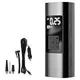 Compresor de aire portátil Inflador de neumáticos - Compresor de aire multifuncional,Mini inflador de aire Bomba de neumáticos,Medidor de presión LCD digital,para neumáticos de bicicletas,motocicletas
