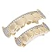 Parrillas de boca de hip hop, parrillas de dientes de hip hop en la parte superior de la boca, parrillas de dientes chapadas en oro Grillz, dientes de diamante Grillz para hombres y mujeres, dientes d